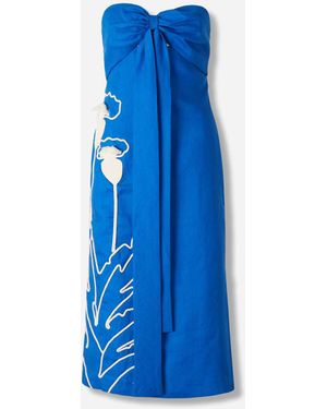 ANDRES OTALORA Robe Midi Inopportune - Bleu