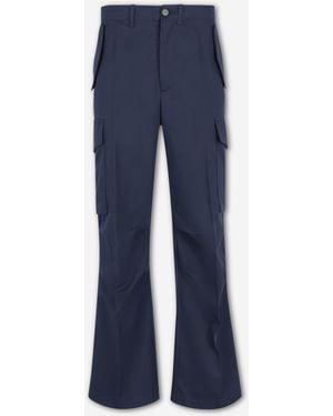 Setchu Wide Leg Cargo Trousers - Blue