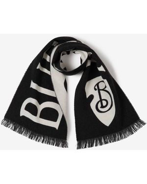 Burberry Sciarpa Con Logo - Bianco