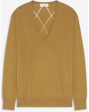 Dries Van Noten Merino Knit Sweater - Natural