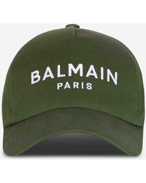 Balmain Embroidered Baseball Cap Dark - Green