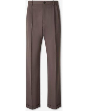 The Row Straight Leg Dress Pants - Gray