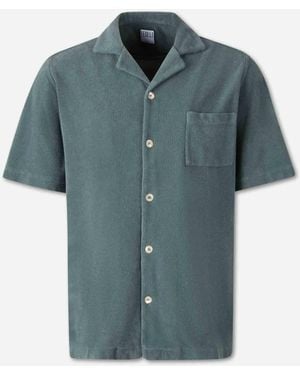 Fedeli Cotton Terry Shirt - Blue