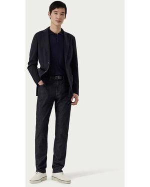 Canali Straight Knit Blazer - Blue