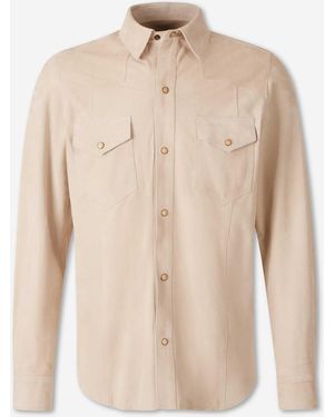 Santa Eulalia Casual Leather Jacket - Natural