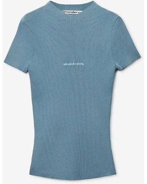 Alexander Wang Short Sleeve T-Shirt - Blue
