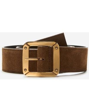 Acne Studios Cinturón Suede - Brown