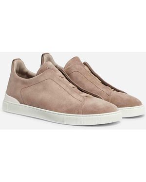 ZEGNA Triple Stitch Trainers - Natural