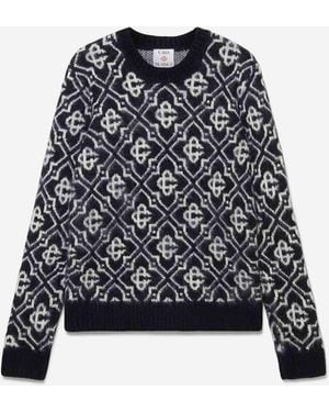 CASABLANCA Rundhals-Pullover - Schwarz