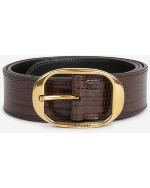 Tom Ford Leather Belt - White