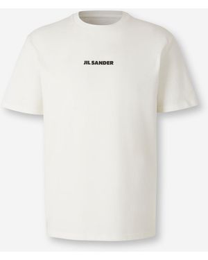 Jil Sander T-Shirt Col Rond - Blanc