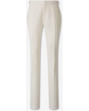 Tom Ford Silk Dress Trousers - White