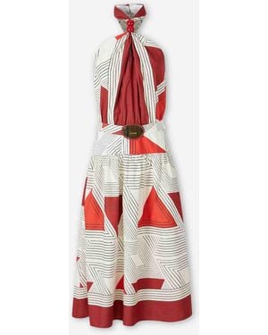 Silvia Tcherassi Vestido Maxi Lana - White