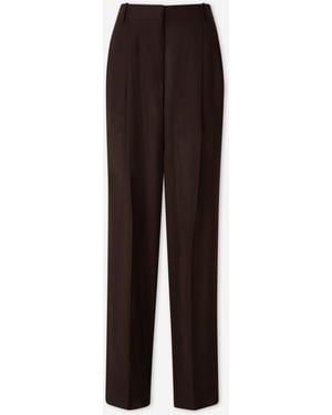 Tom Ford Straight Wool Pants - Brown