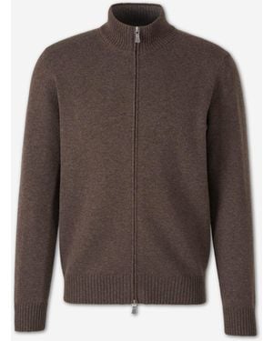 Santa Eulalia High Neck Cardigan - Brown