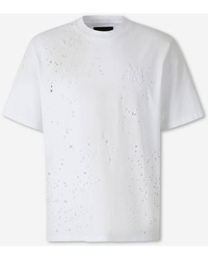 Amiri Shotgun Baumwoll-T-Shirt - Weiß
