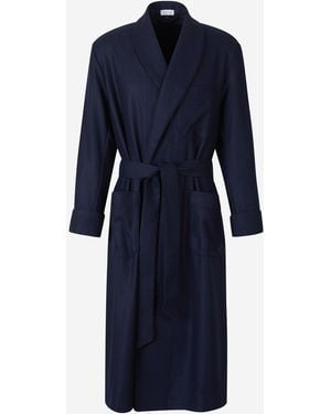 Santa Eulalia Wool And Cashmere Robe - Blue