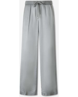 Peserico Satin Casual Pants - Gray