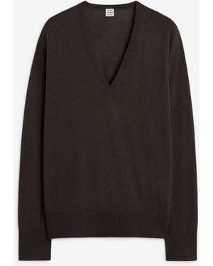 TOTEME V-Neck Jumper - Black