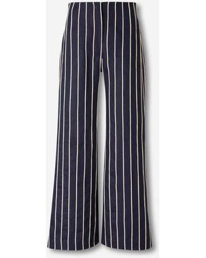 ANDRES OTALORA Flared Trousers Tuyo - Blue