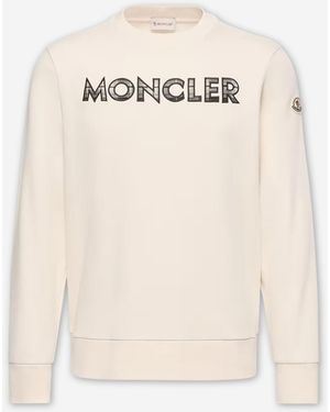 Moncler Felpa Con Logo - Neutro