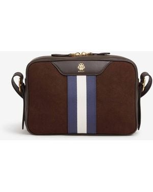 Bally Sac Bandoulière Logo - Marron