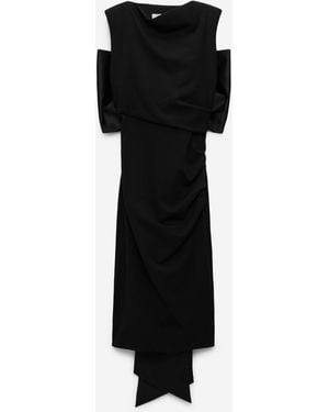 Dorothee Schumacher Midi Dress Bow - Black