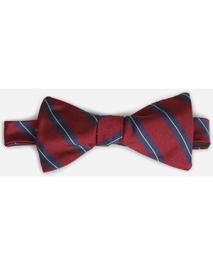 Petronius Silk Striped Bow Tie - Red
