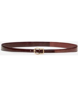 Dorothee Schumacher Crackle Shine Thin Belt - White