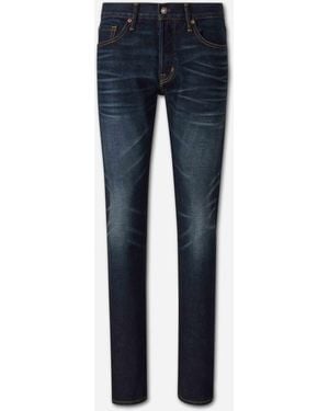 Tom Ford Straight Leg Jeans Worn Effect - Blue