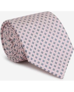 Santa Eulalia Geometric Pattern Tie - White