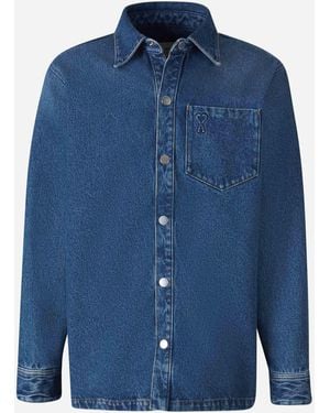 Ami Paris Jeans-Overshirt Mit Logo - Blau