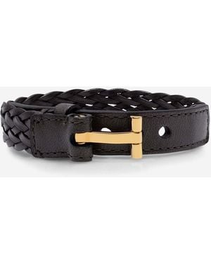 Tom Ford T Leather Bracelet - White