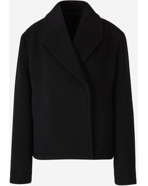 TOTEME Wool Lapel Jacket - Black