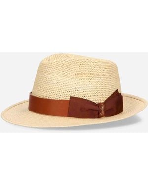 Borsalino Cappello Federico Panama A Quadri - Neutro