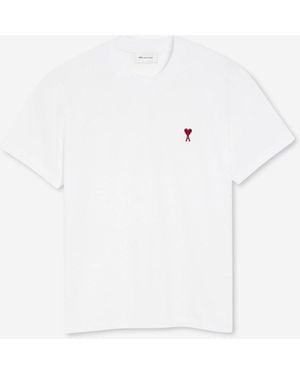 Ami Paris T-Shirt A Maniche Corte - Bianco