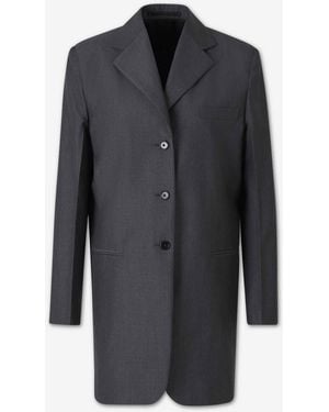 Jil Sander Fine Mohair Wool Coat - Black