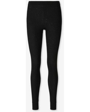 Tom Ford Leggings A Coste Lucidi - Nero