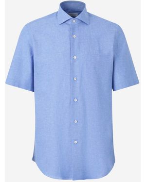 Santa Eulalia Camisa Lisa Lino - Blu