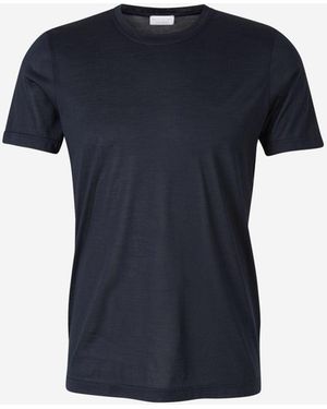 Santa Eulalia Plain Linen T-Shirt - Blue