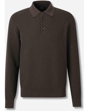 Brioni Polo Manches Longues - Noir