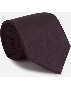 Santa Eulalia Silk Plain Tie - Purple