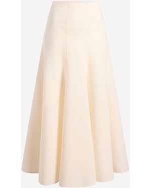Khaite Gonna Midi Lenno - Bianco