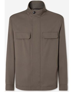 ZEGNA Long, Fitted Coat - Brown