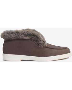 Santoni Stivaletti Desert Nobuck - Marrone