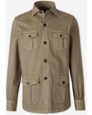 Vincenzo Di Ruggiero Overshirt With Pockets - Green