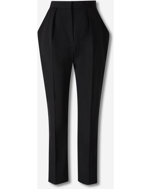 Balmain Wool Dress Trousers - Black