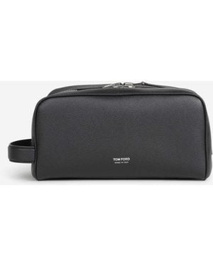 Tom Ford Leather Toiletry Bag - Black