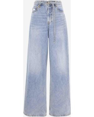 Zimmermann Illuminate Wide Leg Jeans - Blue