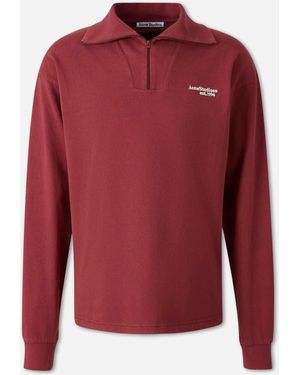 Acne Studios Logo Sweatshirt Cotton - Red